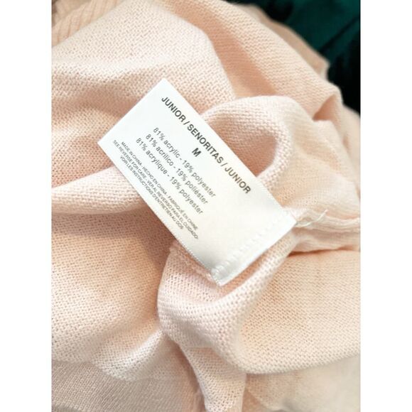 Energie Long Sleeve Juniors Metallic Cowl Neck Mini Sweater Dress Size M - Picture 5 of 6